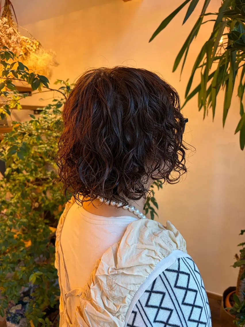 ショート パーマ カット ヘアカラー パーマ ヘアーサロン アルカンシエルのヘアスタイル