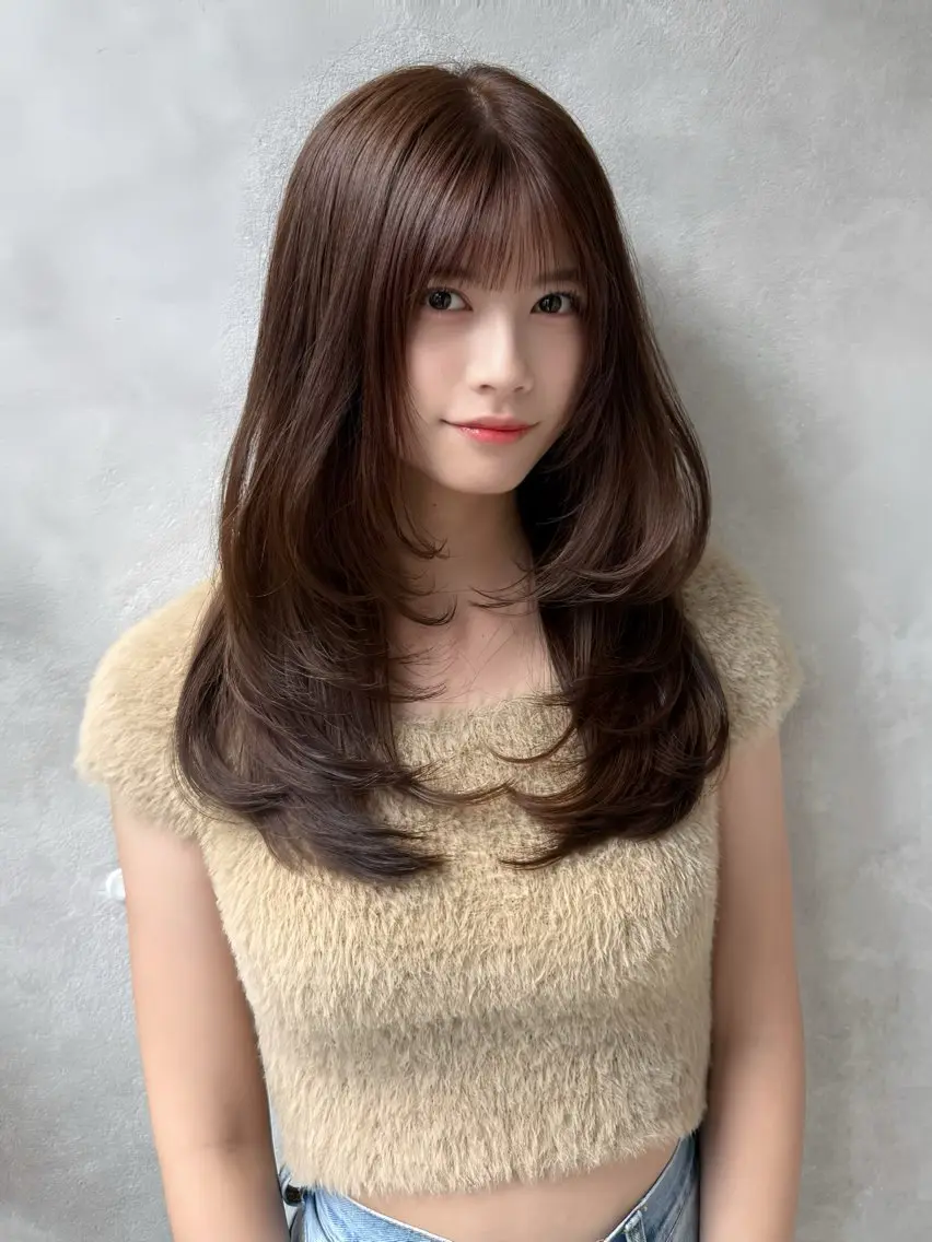 セミロング ✨レイヤー・ブリーチ なしダブル特化✨のヘアスタイル