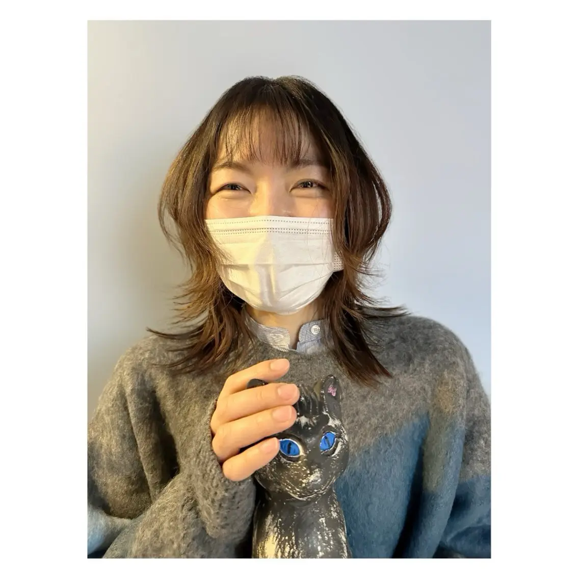 ミディアム レイヤーカット ウルフカット 中野 誠子のヘアスタイル