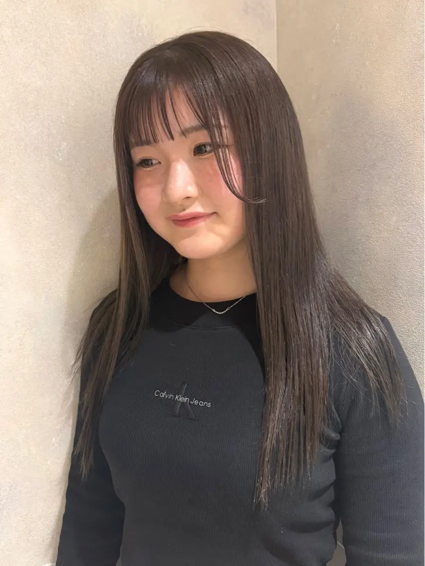 セミロング カラー ブリーチ 透明感カラー ブリーチなしカラー ヘアカラー 韓国レイヤー 🎀ダブルカラーのヘアスタイル