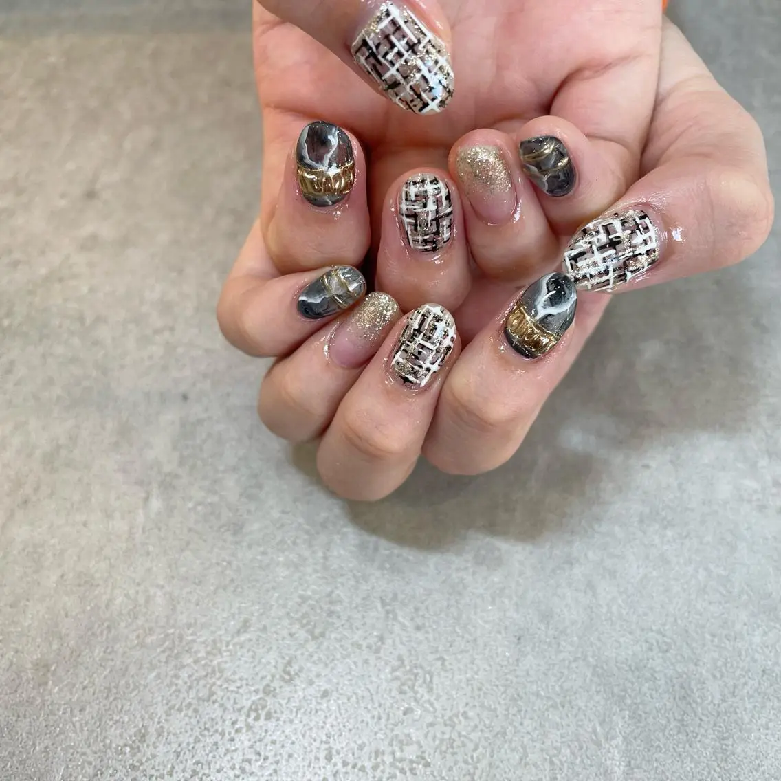 ネイル ツイードネイル Nail Salon Gummi.のネイルデザイン
