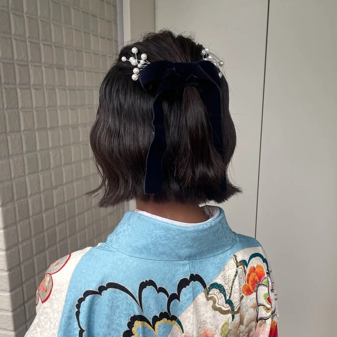 ヘアアレンジ ハーフアップ 銀座：似合わせカラー オリーブ🫒アレンジのヘアスタイル