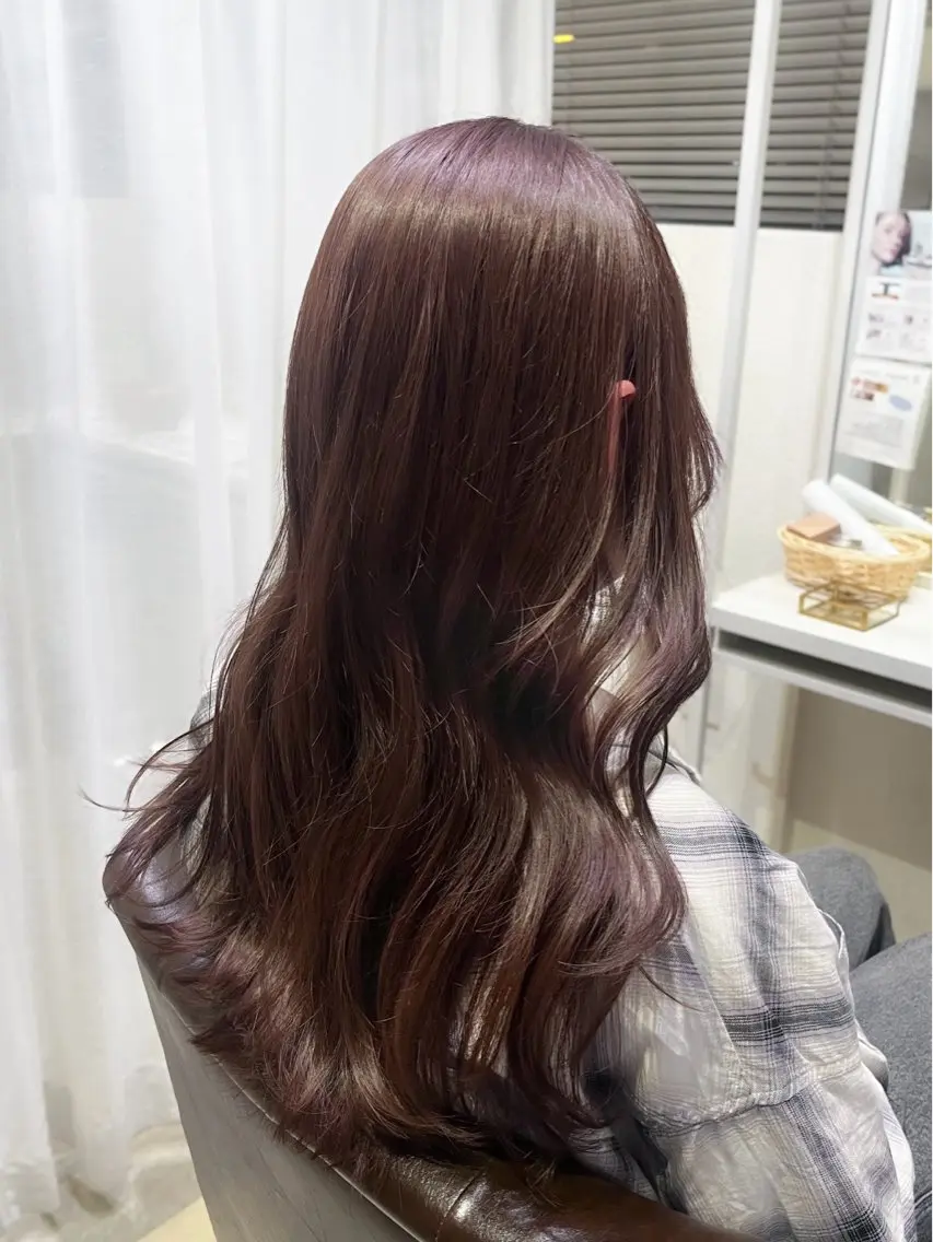 ロング カラー 福本 梓のヘアスタイル