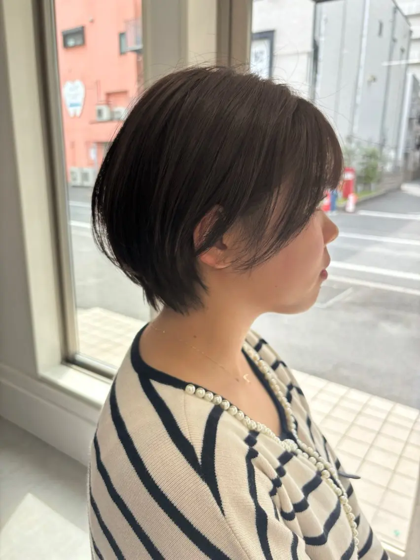ショート ショートボブ ボブ ショートヘア カット ヘッドスパ 新村 華奈絵のヘアスタイル