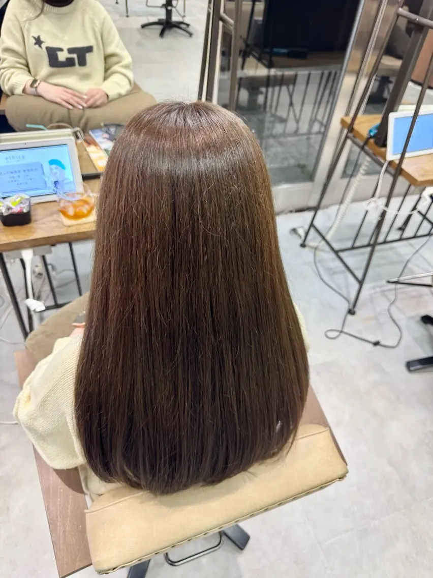 ロング カラー ブリーチなしwカラー /艶カラー/oukaのヘアスタイル