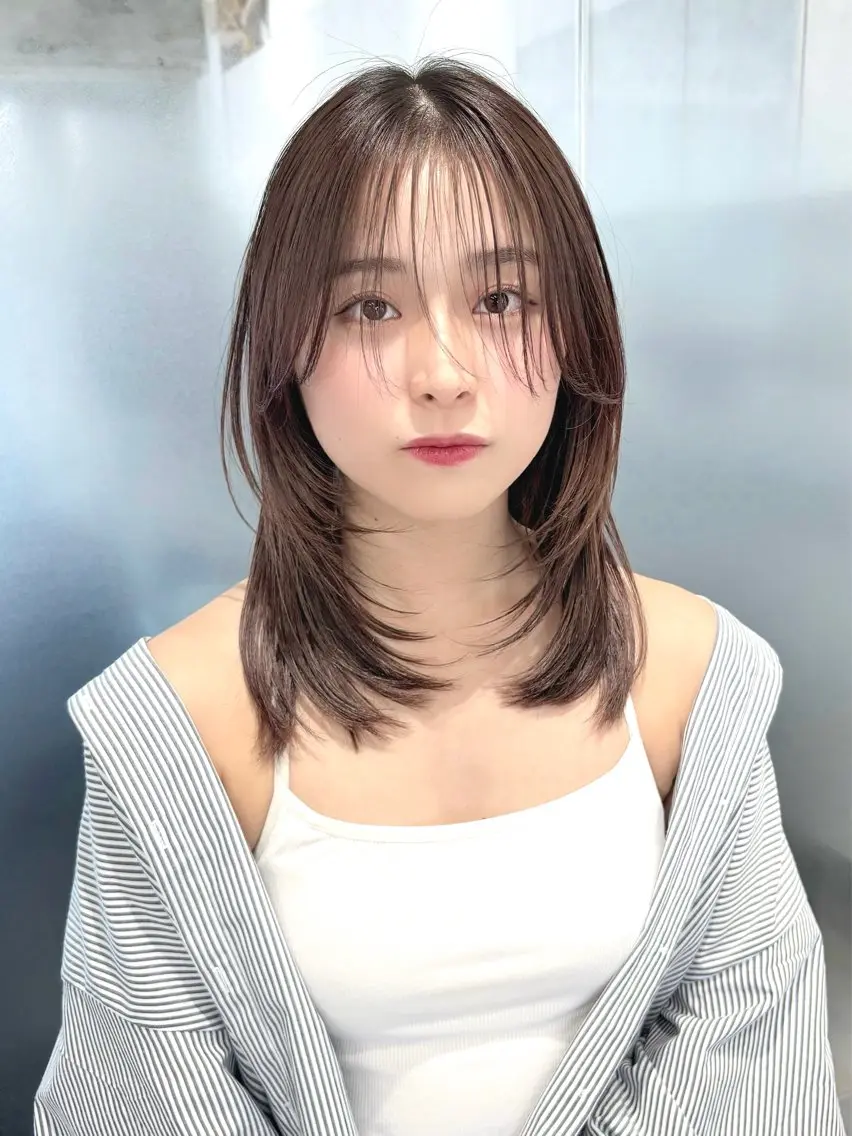 ミディアム 髪質改善 トリートメント カット トリートメント 表参道レイヤーカット 髪質改善山岸季生のヘアスタイル