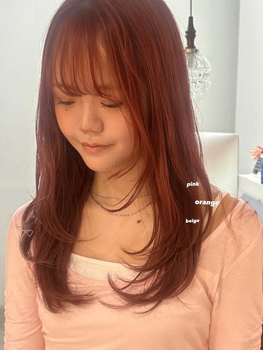 セミロング カラー ヘアカラー トリートメント 暖色カラー/レイヤー 🌙 オノユリカのヘアスタイル