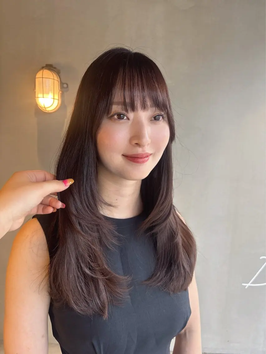 ロング カラー カット ヘアカラー 🎀韓国レイヤー/透 明感カラー/airiのヘアスタイル