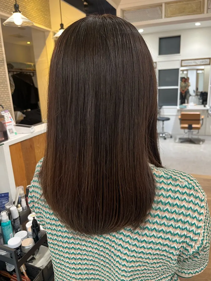 セミロング トリートメント カット ヘアカラー トリートメント 無料カットモデル‪✨ ✂️Nanami🌷のヘアスタイル