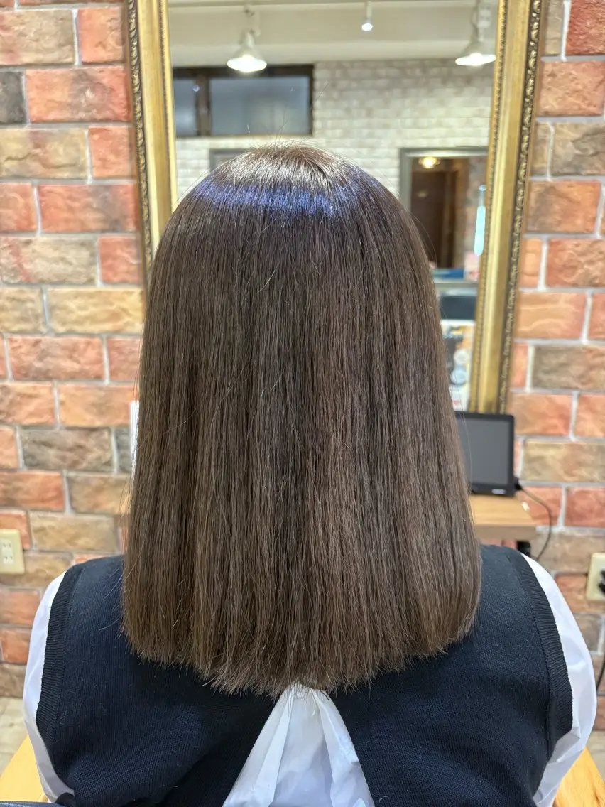 ミディアム カラー ベージュカラー ブラウンカラー 田中 元規のヘアスタイル