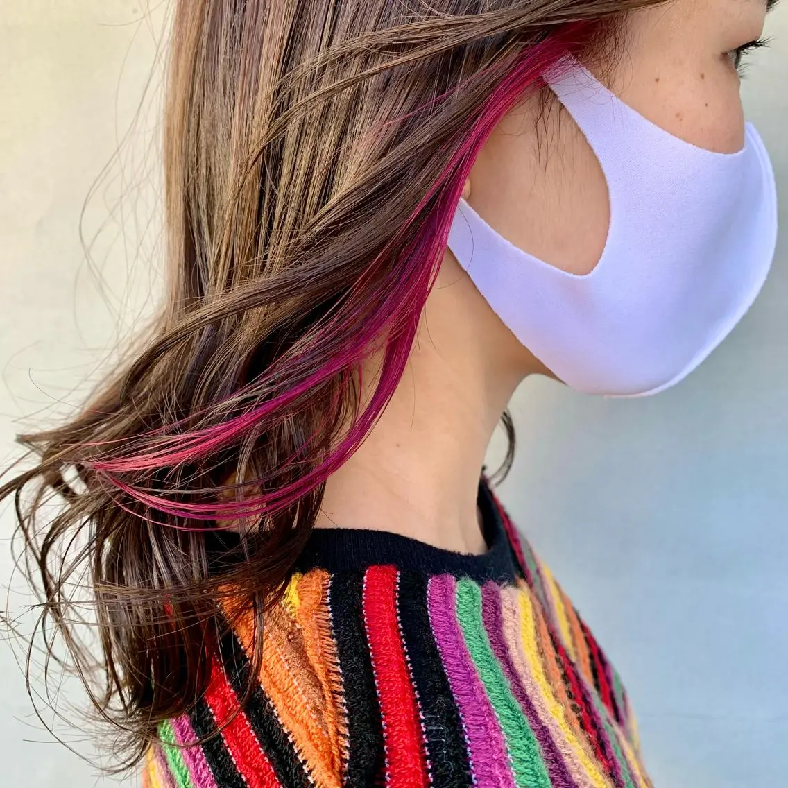 セミロング ヘアカラー トリートメント ︎︎🧸 ユリ ︎︎🧸のヘアスタイル