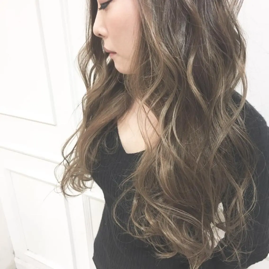 ロング カラー パーマ ヘアアレンジ ◆感動口コミ/最小顔 理論カット◆森口 峻のヘアスタイル