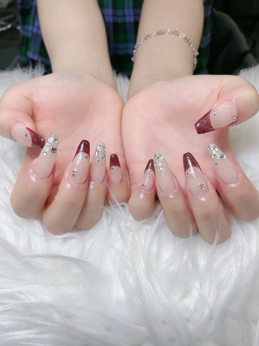 ネイル 長さ出し フレンチネイル グラデーション 韓国ネイル マグネットネイル ハンドネイル VB HEAVEN nailのネイルデザイン