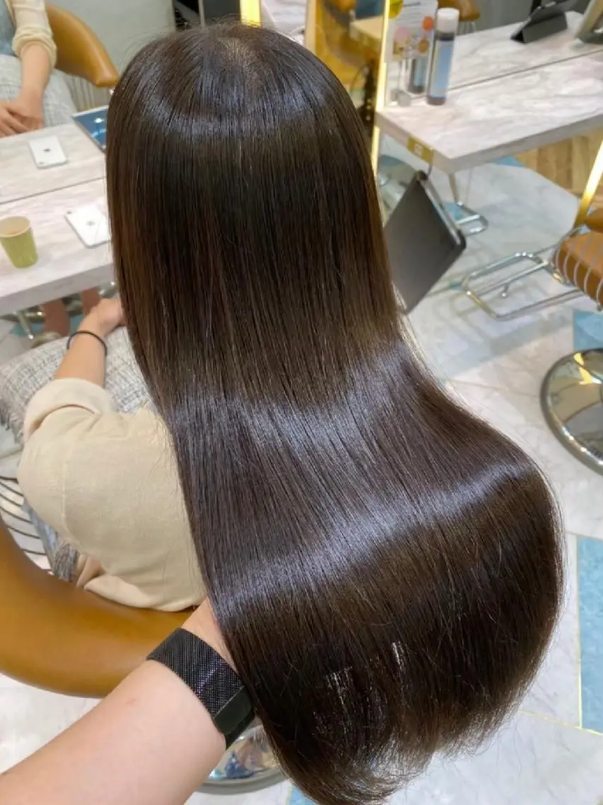 【🌟究極の髪質改善🌟】似合わせカット✂️+美髪縮毛矯正✨️+超音波トリートメント✨️ロング料金無し🌟の写真
