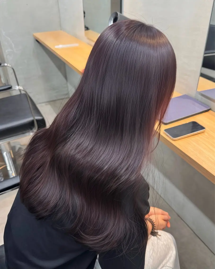 ロング カラー ラベンダーカラー ピンクカラー ピンクラベンダー デート ヘアカラー トリートメント Anna/ハイライト ブリーチモデル募集中のヘアスタイル