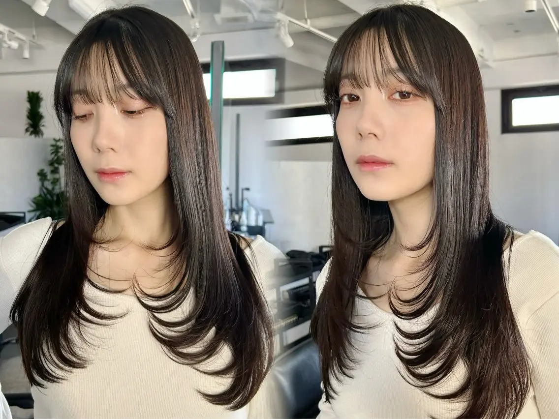 ミディアム カラー ミディアムレイヤー くびれヘア レイヤーカット カット ヘアカラー トリートメント 池袋/小顔レイヤー/ 顔まわり/taigaのヘアスタイル