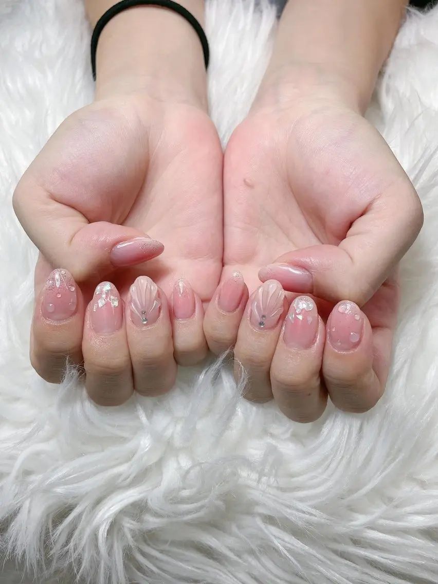 ネイル 長さ出し フレンチネイル グラデーション 韓国ネイル マグネットネイル ハンドネイル BT HEAVEN nailのネイルデザイン
