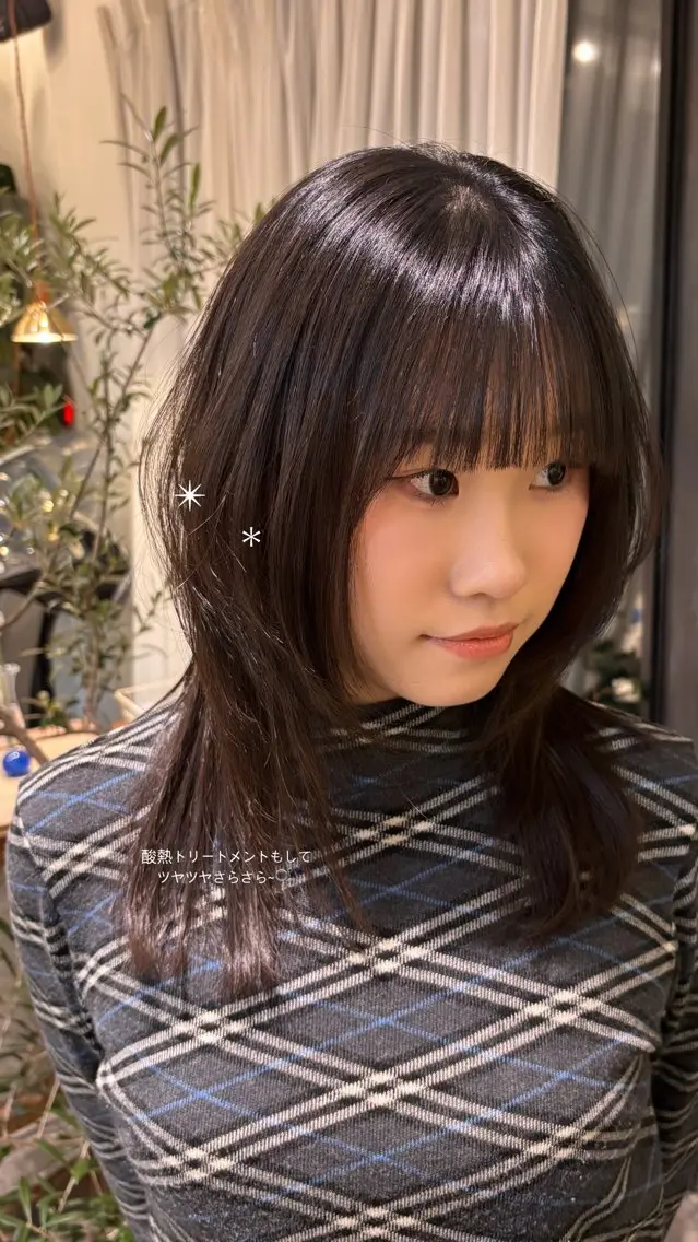 ミディアム レイヤーカット トリートメント 酸熱トリートメント ‪‪roon 平尾 菫ꔛ‬のヘアスタイル