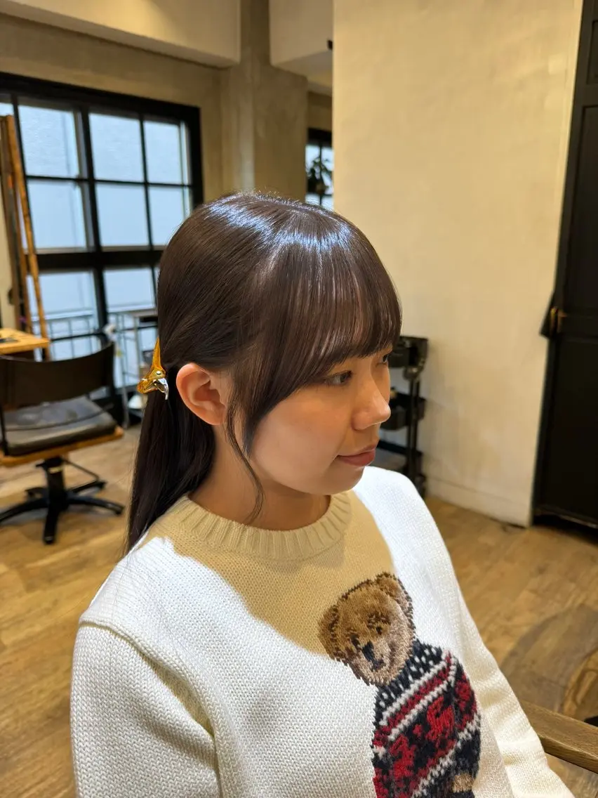 セミロング ヘアカラー トリートメント 新宿/顔周りカット +レイヤー=しずく♩のヘアスタイル