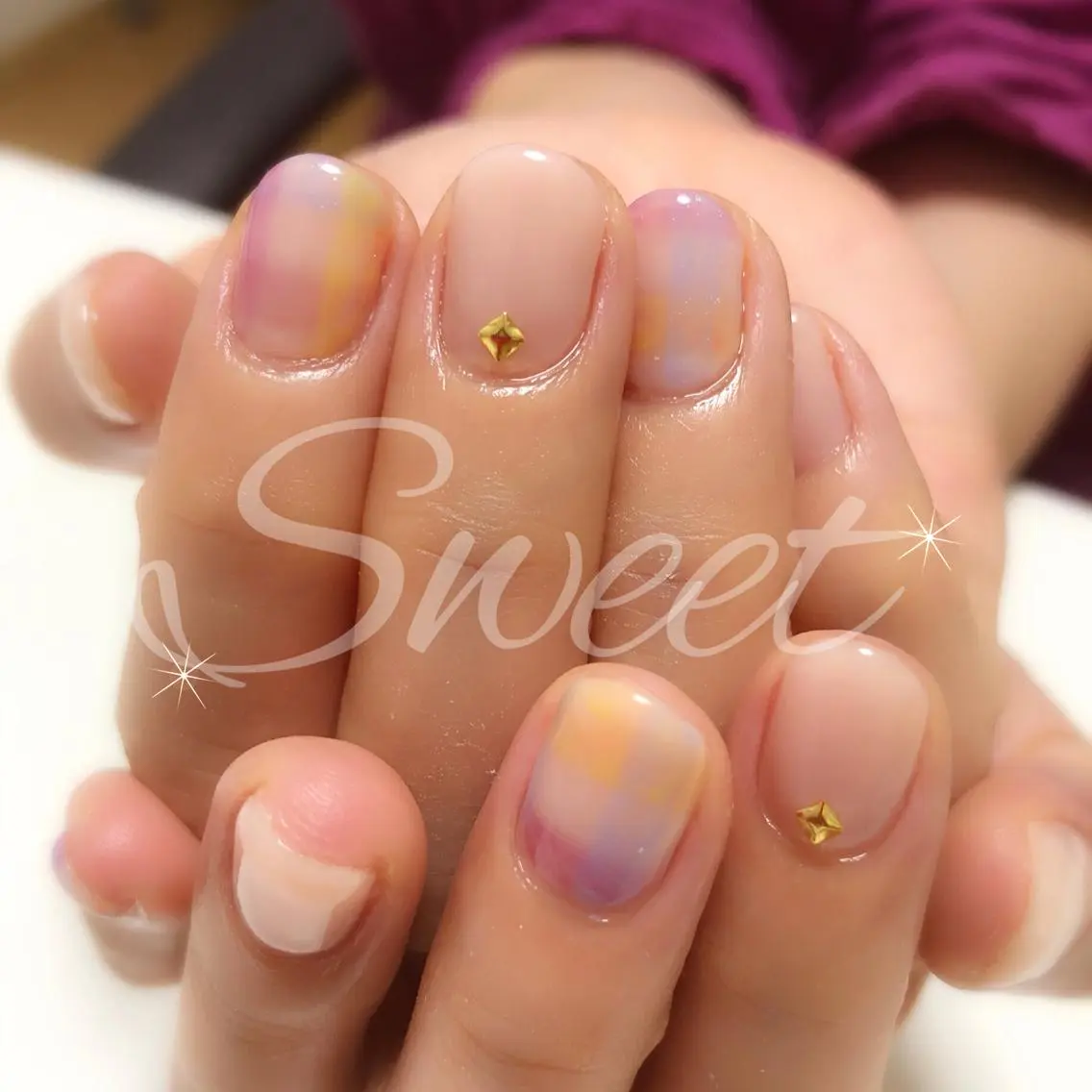 ネイル ワンカラーネイル ハンドネイル sweet 仲野陽子のネイルデザイン