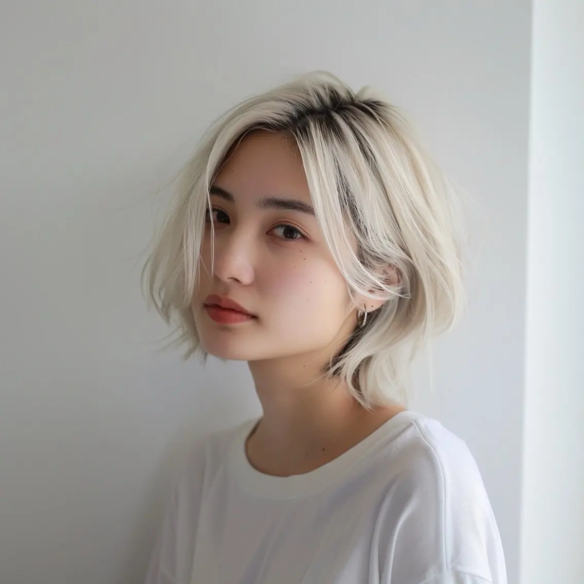 【垢抜けデビュー🌟】お得にイメチェン!カット+透明感カラー🌿の写真