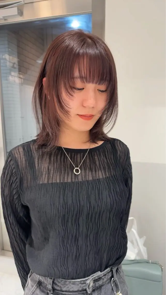 ミディアム カット ヘアカラー トリートメント ୨୧柔らかいカラー nozomi ୨୧のヘアスタイル