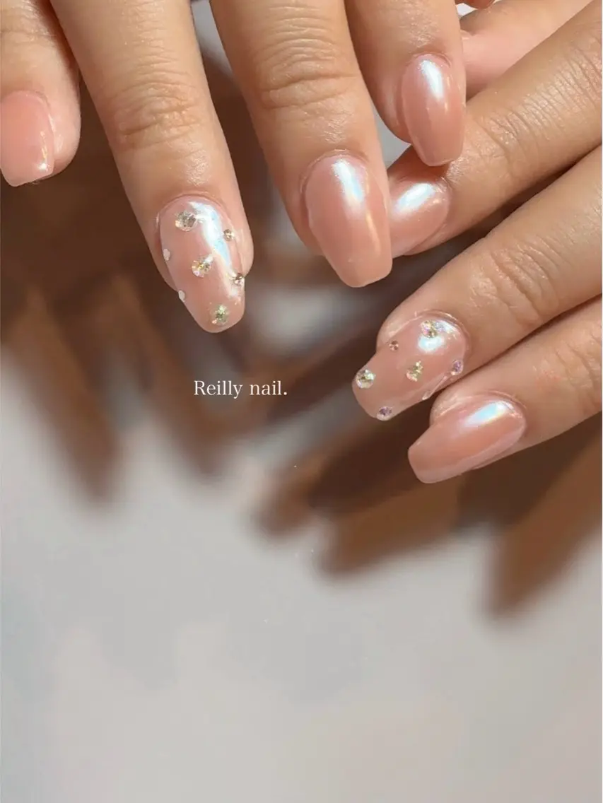 ネイル クリアネイル フレンチネイル ジェルネイル ミラーネイル ニュアンスネイル Reillynail みさきのネイルデザイン