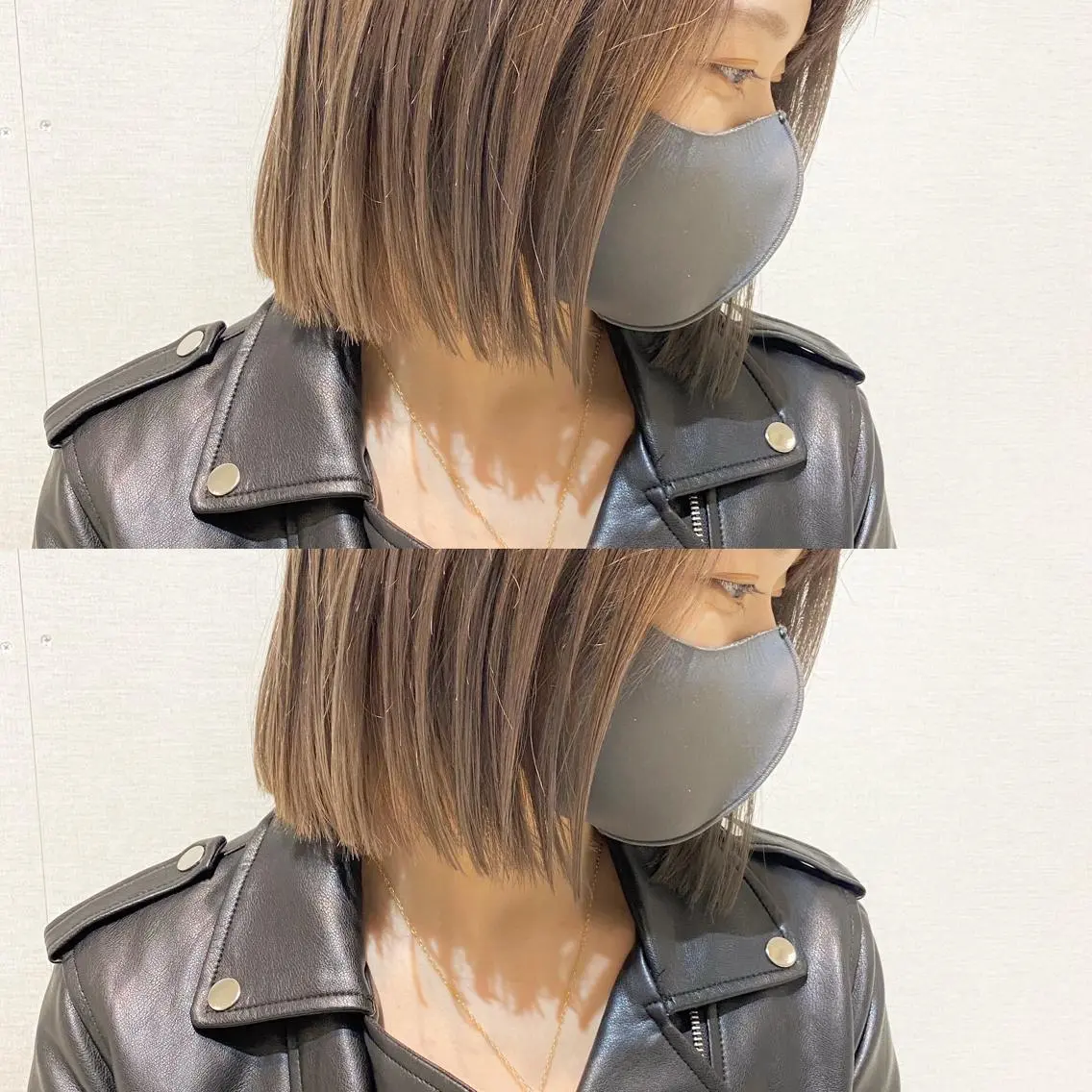ショート カラー ブリーチ グレージュ ラベンダーカラー ラベンダーグレージュ ラベンダーグレー ボブ/salut町田 🧡kanaのヘアスタイル