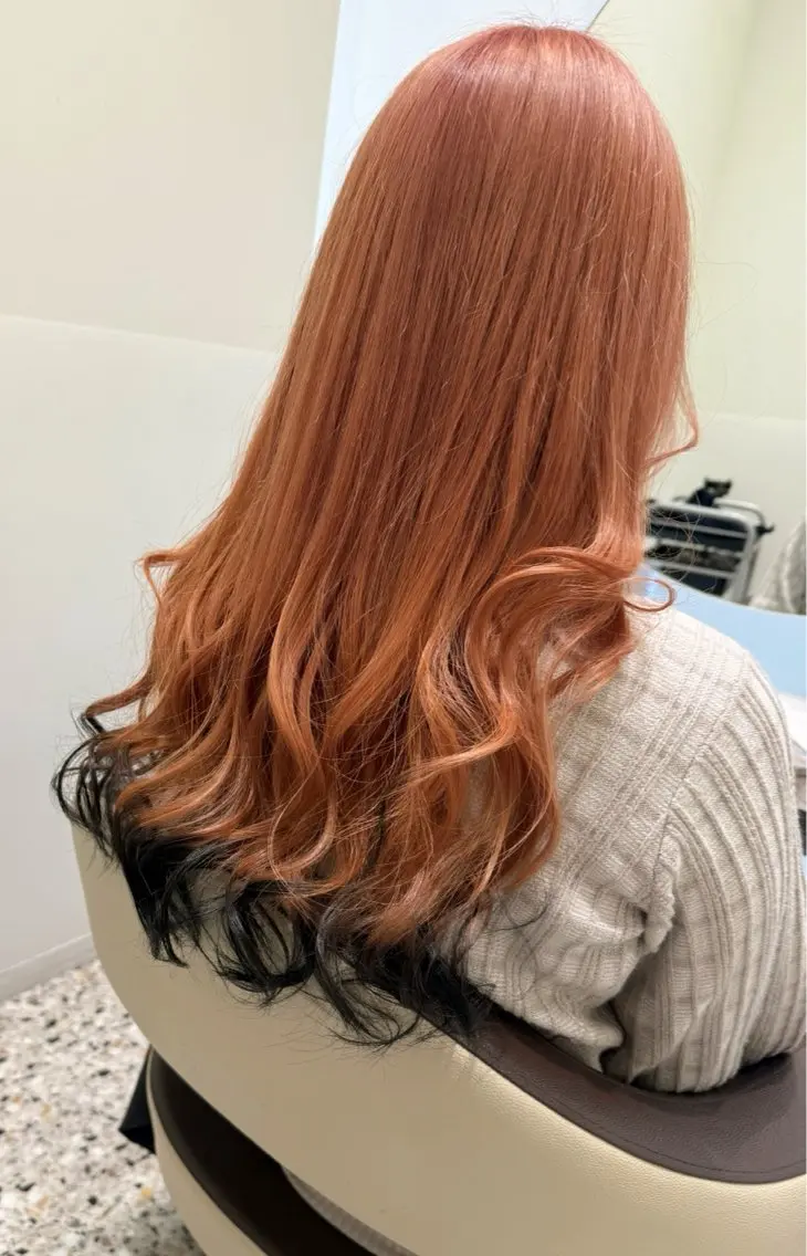 ロング ヘアカラー トリートメント ✨透明感カラー×艶髪 ✨生神優季のヘアスタイル