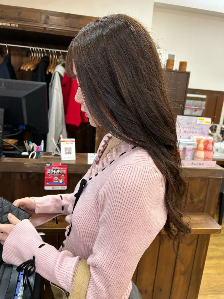 ロング カラー ベージュカラー ブリーチ ブラウンカラー ブラウンベージュ ブリーチなしカラー ヘアカラー 🦋メンズカット/パ ーマモデル紀輔🦋‪のヘアスタイル
