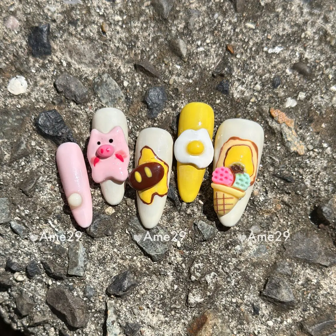 ネイル 長さ出し ネイルチップ AME29 Nail ネイルサロンのネイルデザイン