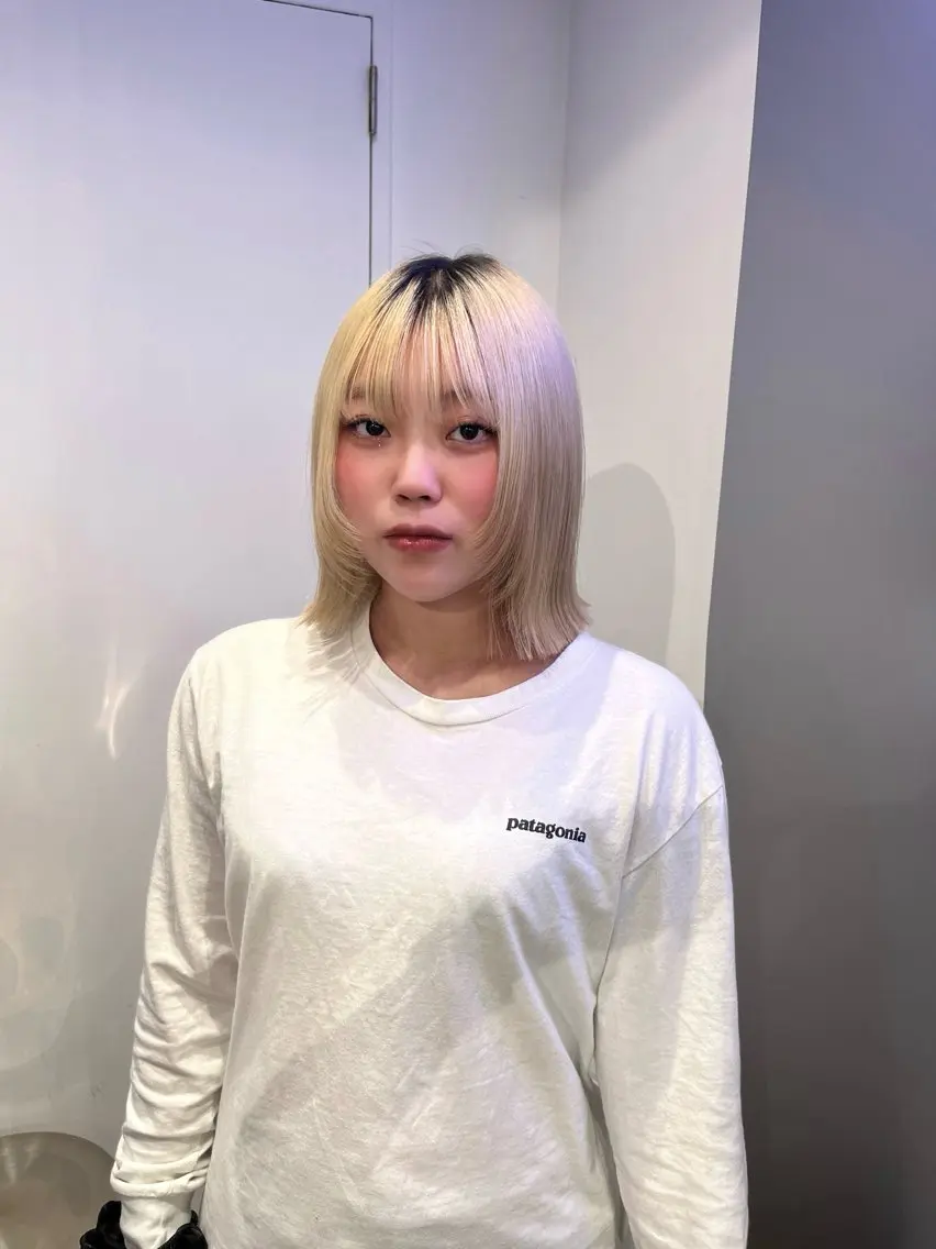ミディアム ヘアカラー sora / 渋谷 / ハイトーンのヘアスタイル