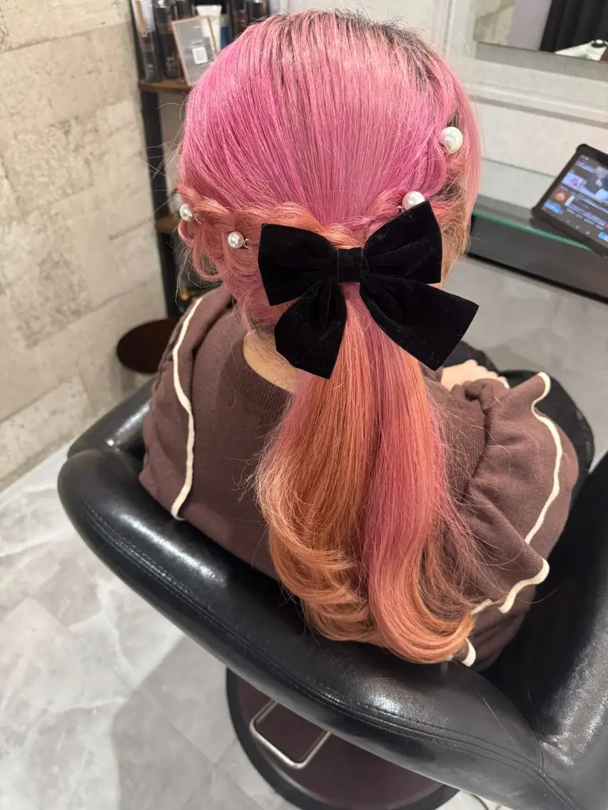 ロング ヘアアレンジ ヘアセット 田中 アキオのヘアスタイル