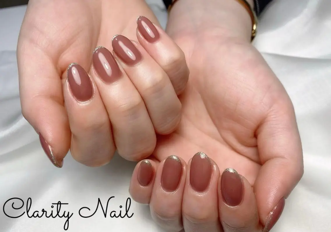 ネイル ラメ(グリッター) ワンカラーネイル ハンドネイル Clarity Nailのネイルデザイン