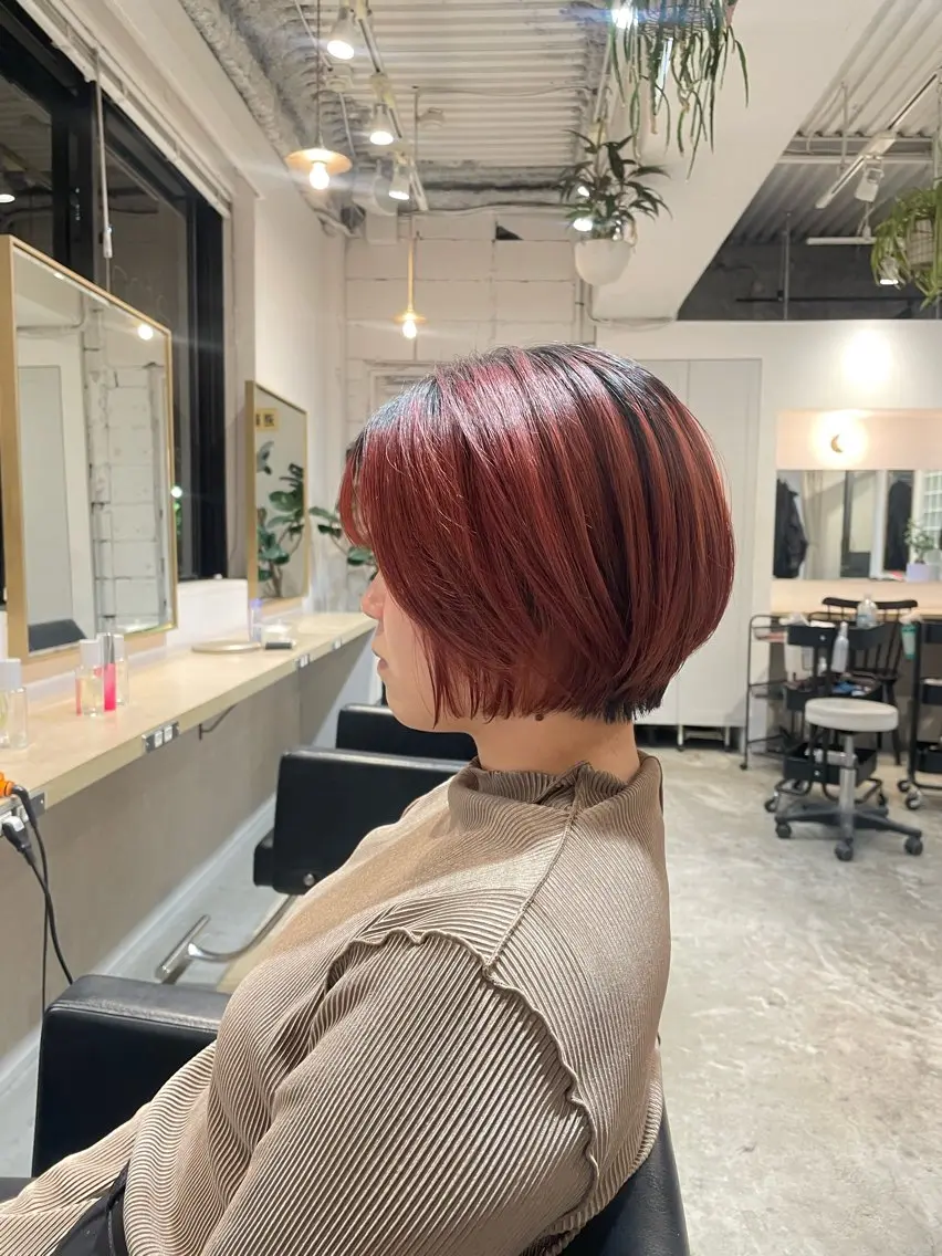 ショート ショートボブ ボブ ショートヘア レイヤー♡ 石川優奈のヘアスタイル
