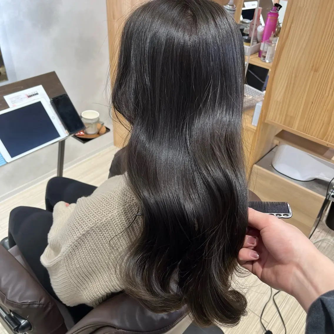 【ナノバブル頭皮クレンジング¥0】骨格診断カット+髪質改善カラー+髪質改善水素トリートメント+marbb頭皮クレンジングの写真
