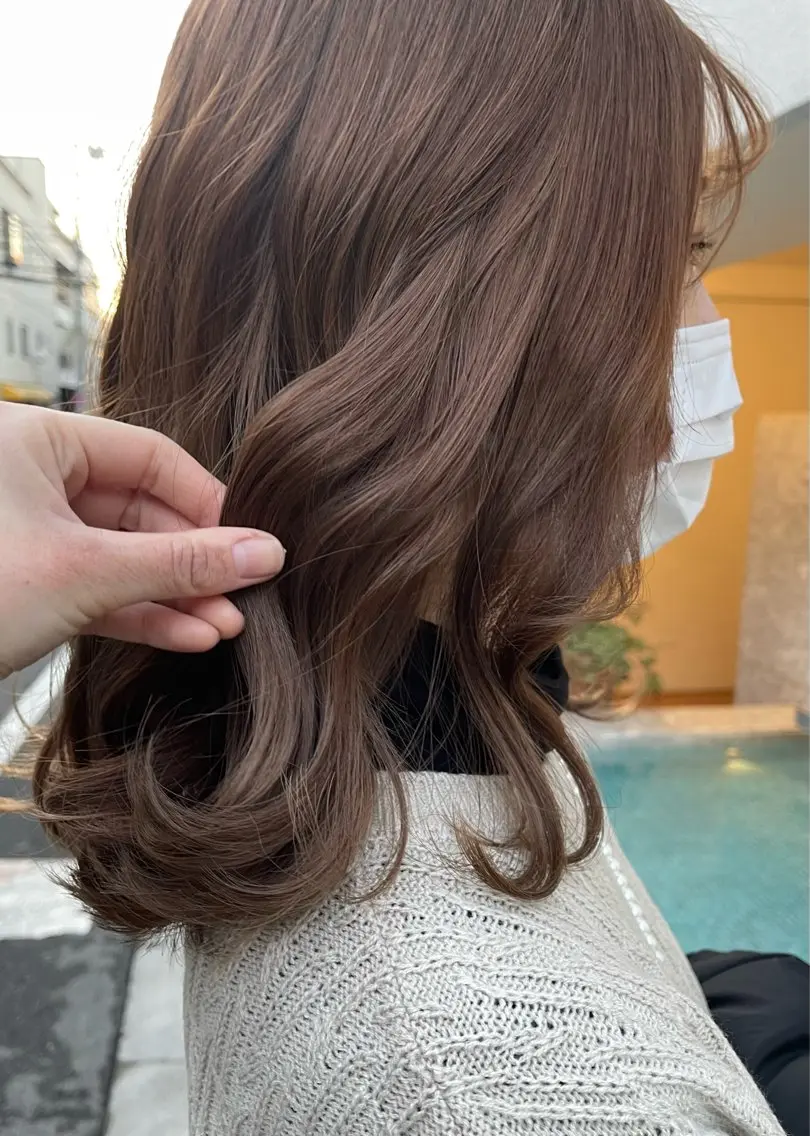 ミディアム カラー ヘアカラー 武藤 彩 ⌇カットモデル募集✂のヘアスタイル