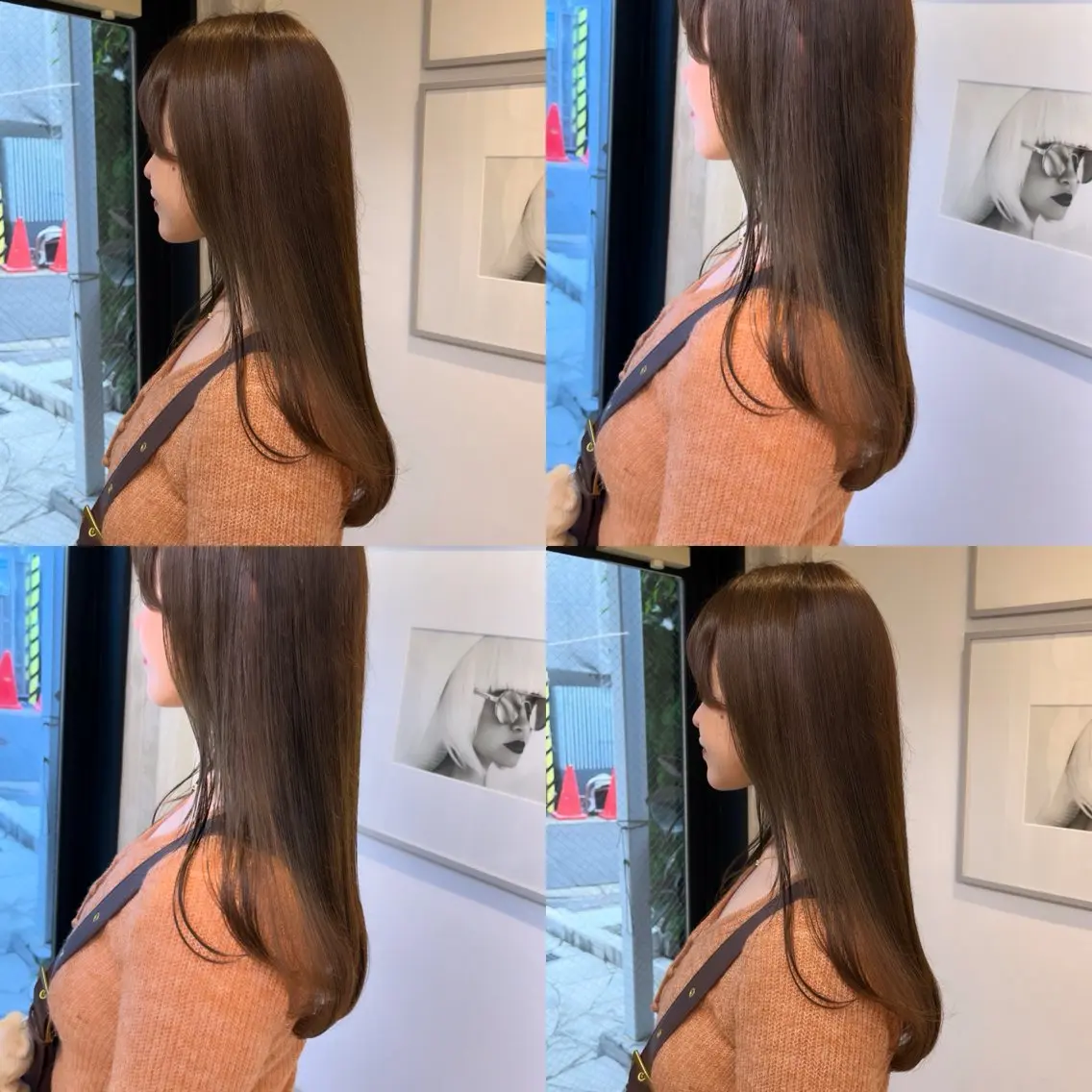ミディアム カラー ベージュカラー ブラウンカラー ブラウンベージュ 透明感カラー グレージュ カット ヘアカラー トリートメント ヘッドスパ ヘアセット カジュアルを女っぽく 𝗮𝘆𝗮𝗰𝗼のヘアスタイル