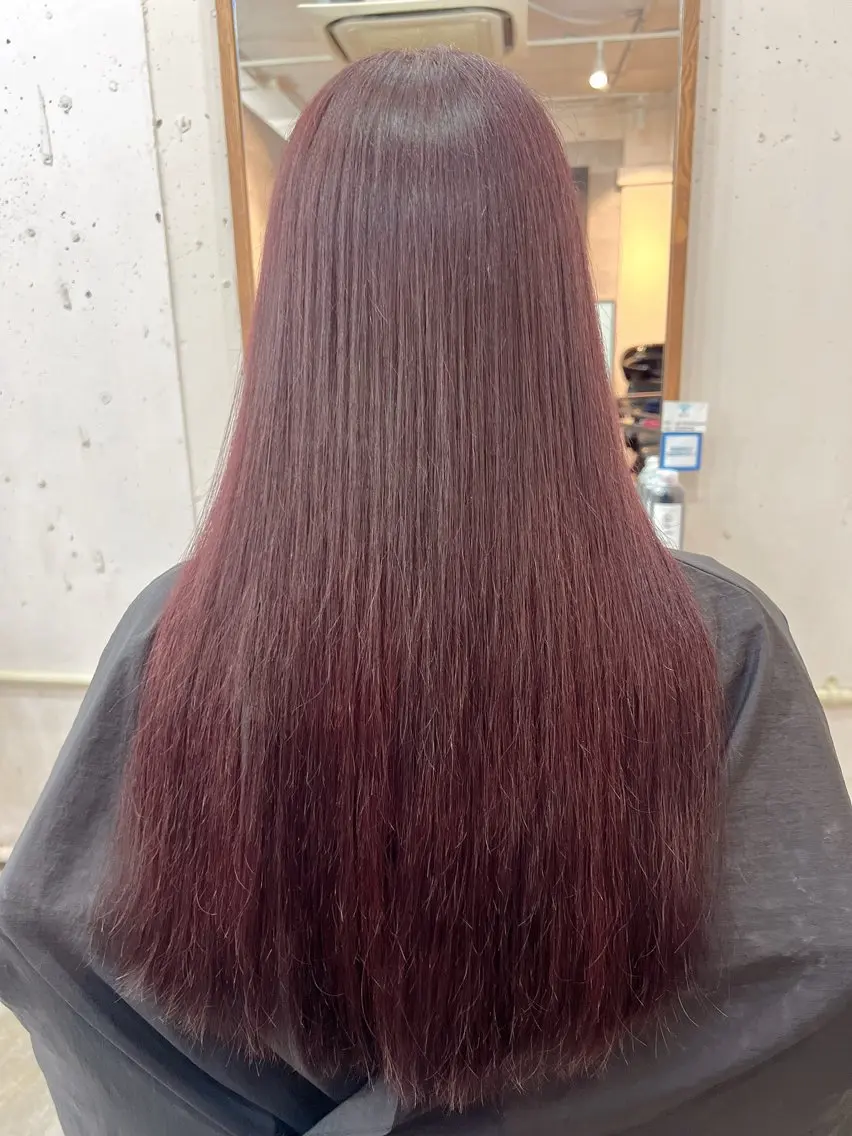 ロング カット ヘアカラー トリートメント 🩷艶カラー 🧡💛リサ🫧のヘアスタイル