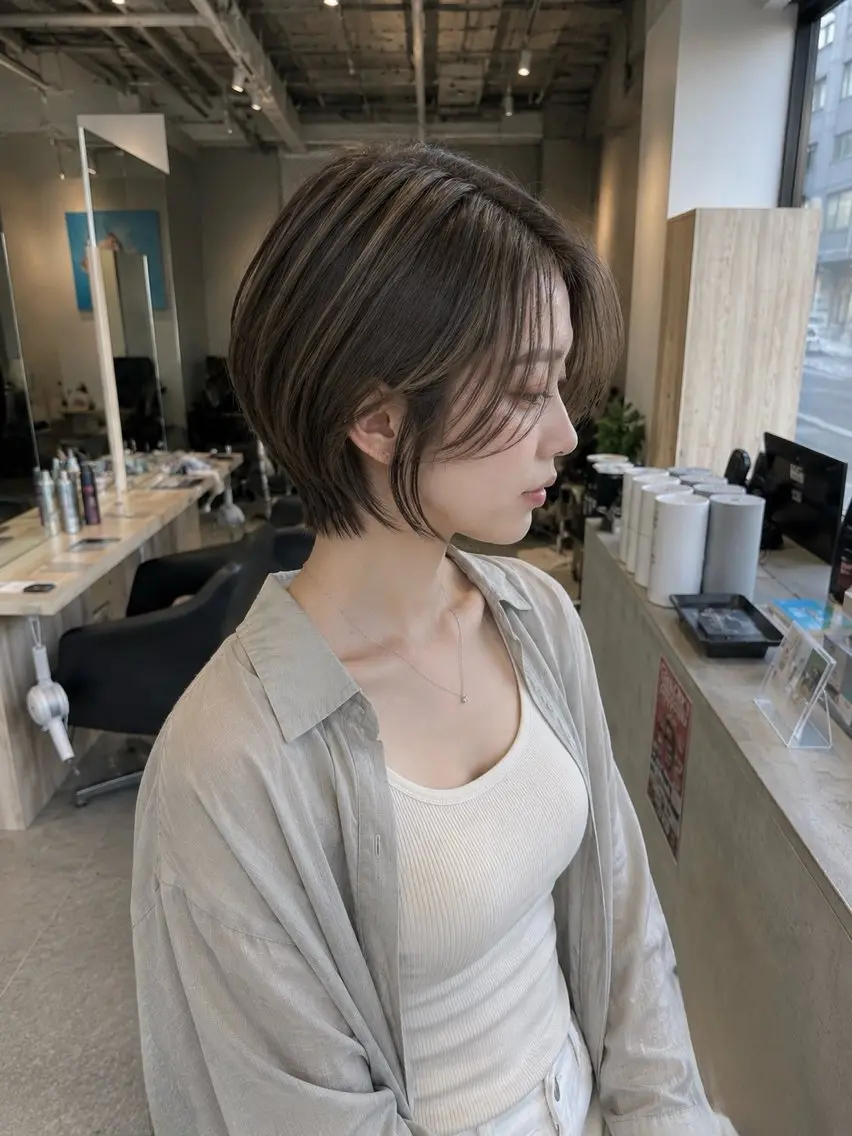 骨格補正カット+ハイライトカラー+フローディア4stepトリートメント🎨の写真