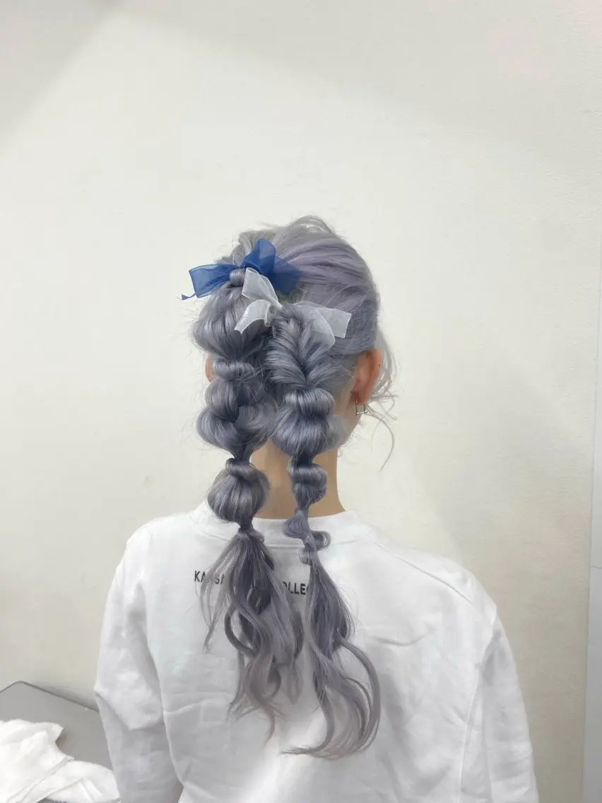 ロング ヘアアレンジ リト /渋谷/ハイトーンのヘアスタイル