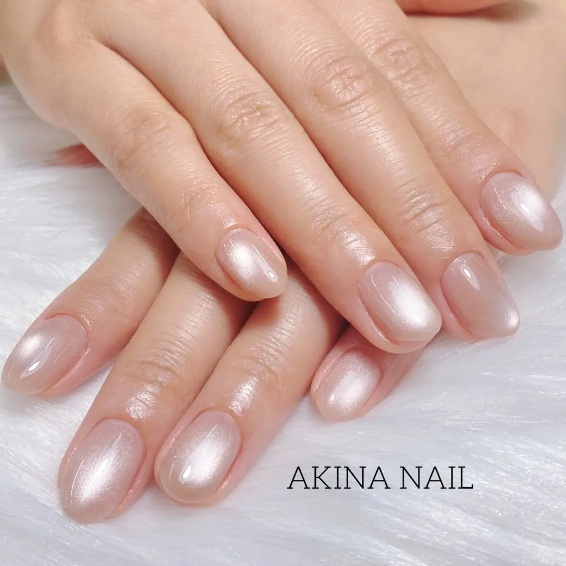 ミディアム ハンドネイル ハンドケア Akina Nail 亀戸のネイルデザイン