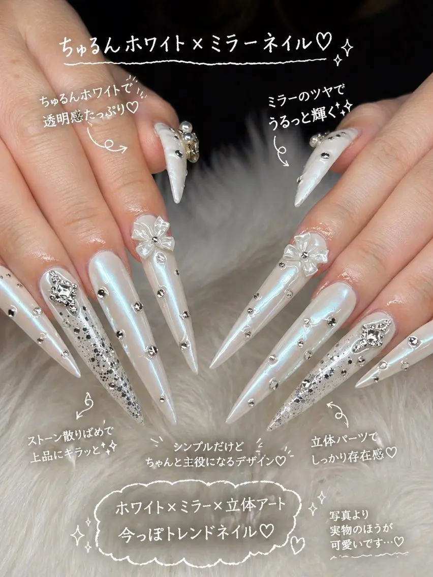 OPEN記念✨ハンドメニュー20%OFF（6月30日まで)スパーロング チャームとアート付け放題 ( 持ち込み可）の写真