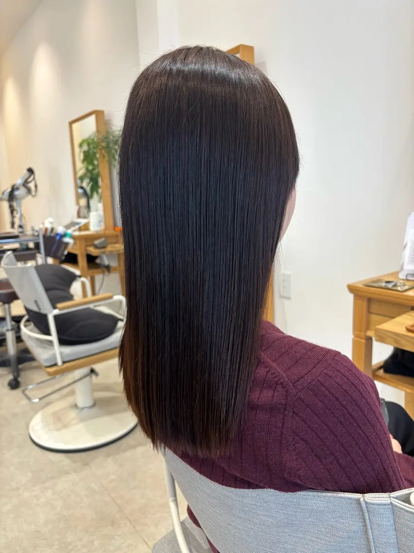 ロング 縮毛矯正 トリートメント 酸熱トリートメント 大塚 隆太のヘアスタイル