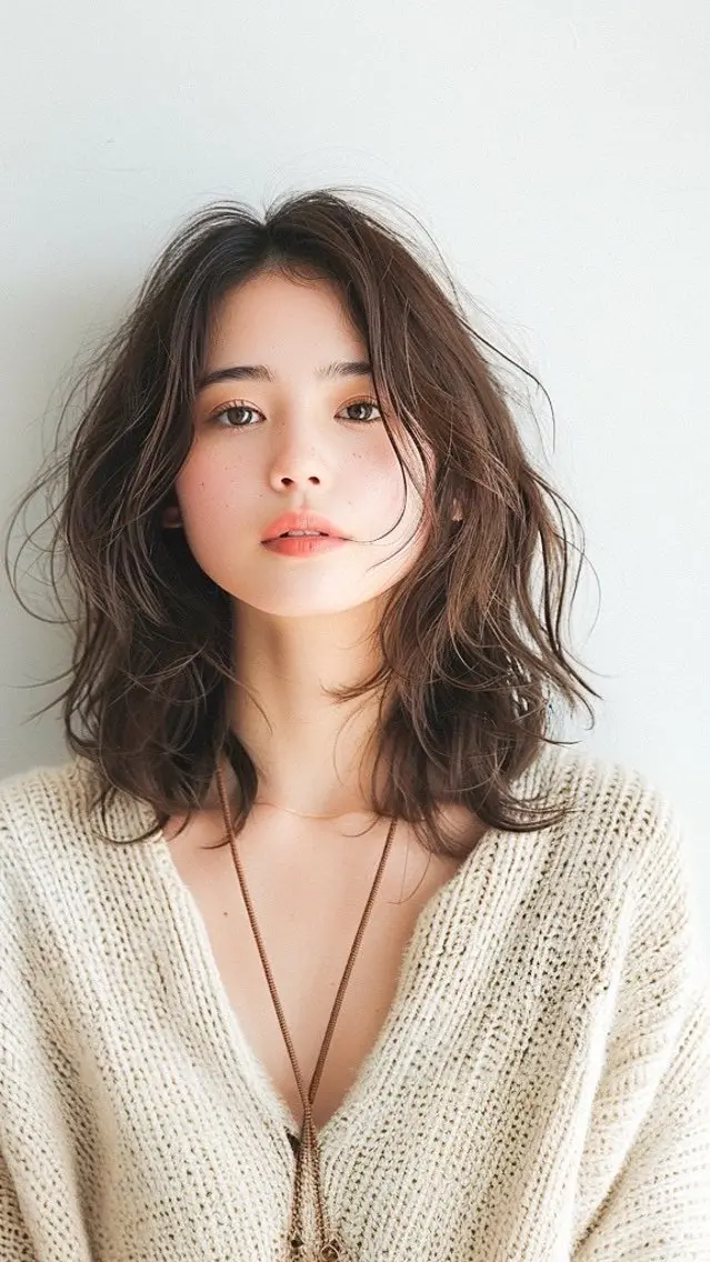 ミディアム カット ヘアカラー トリートメント eMii. 鎌倉のヘアスタイル