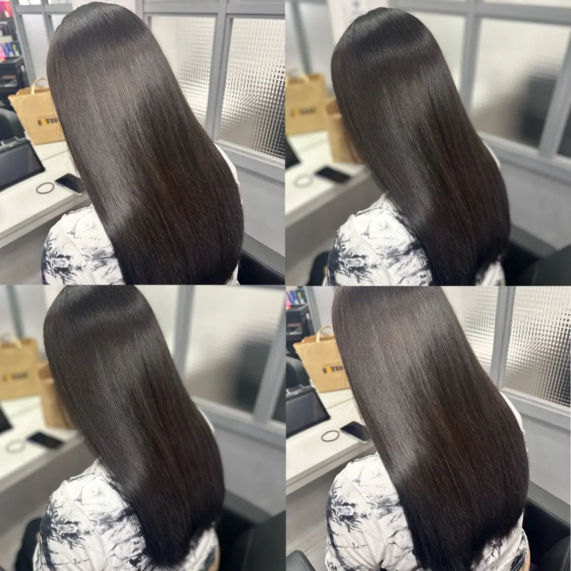 ロング カラー カット ヘアカラー トリートメント 髪質改善×矯正🫧 韓国ヘアasamiのヘアスタイル