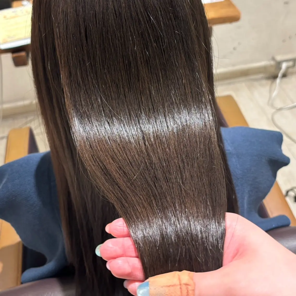 ロング 縮毛矯正 おがわ らいむ🕊️のヘアスタイル