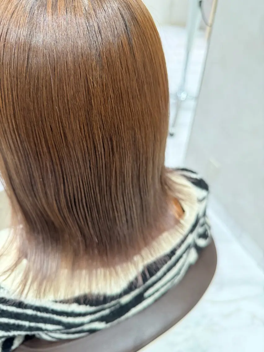 ミディアム カット ヘアカラー 韓国風🌷✨ 守屋紗希のヘアスタイル