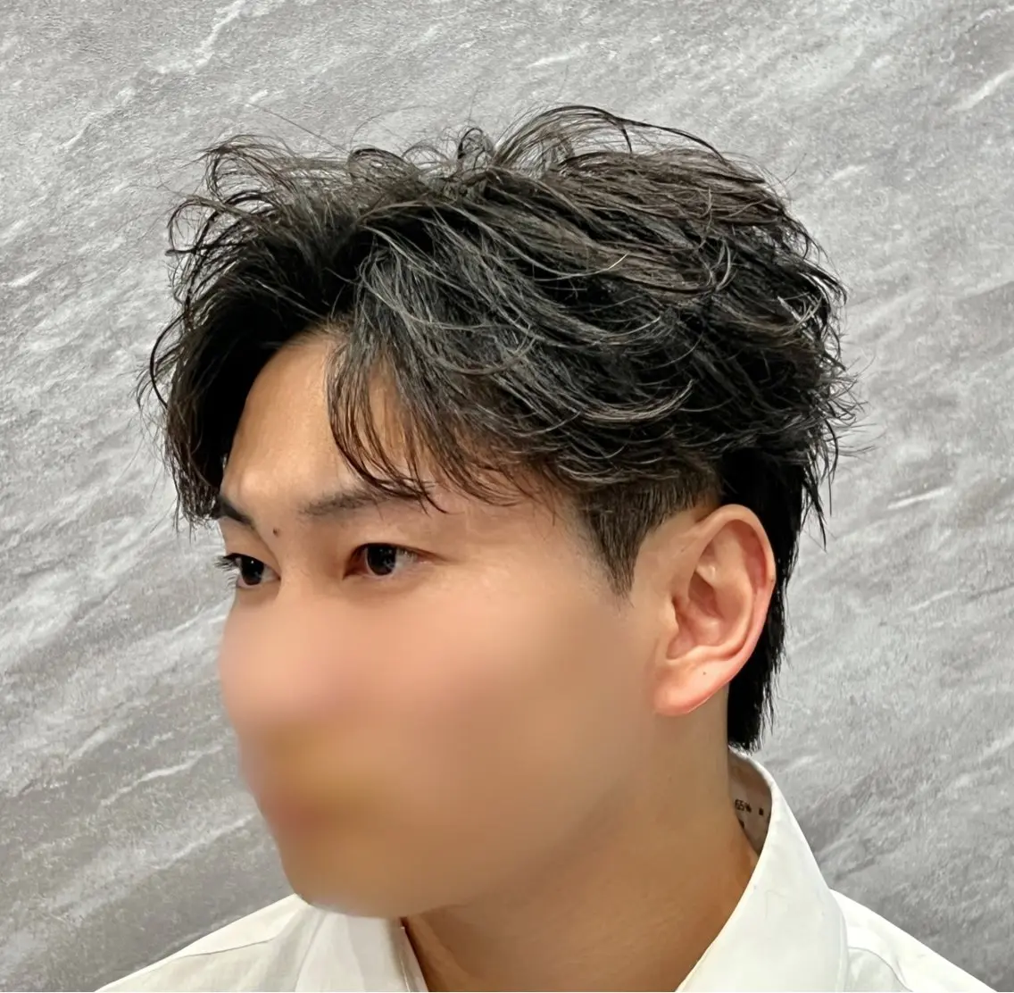 メンズ カット パーマ ulus kobe 藤枝大地のヘアスタイル