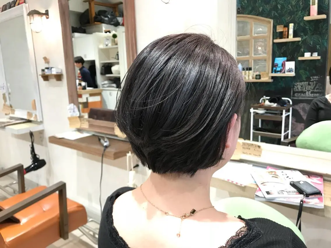 ショート カラー グレージュ ラベンダーカラー ラベンダーグレージュ ラベンダーグレー メンズ指名多数!! 田島史也のヘアスタイル